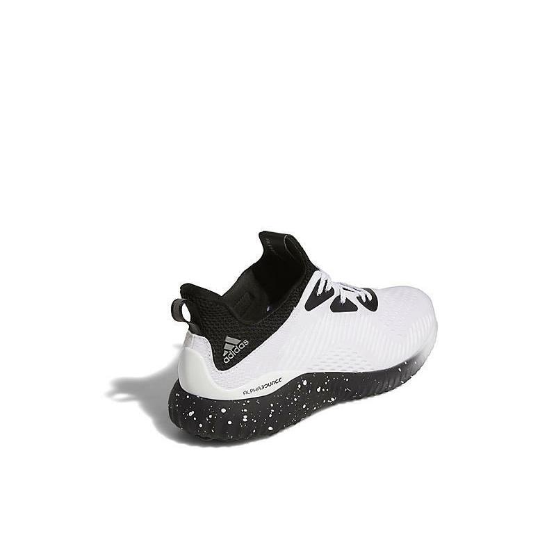 Adidas Alphabounce Men`s Athletic Running Low Top Shoes - White/Black Bottom