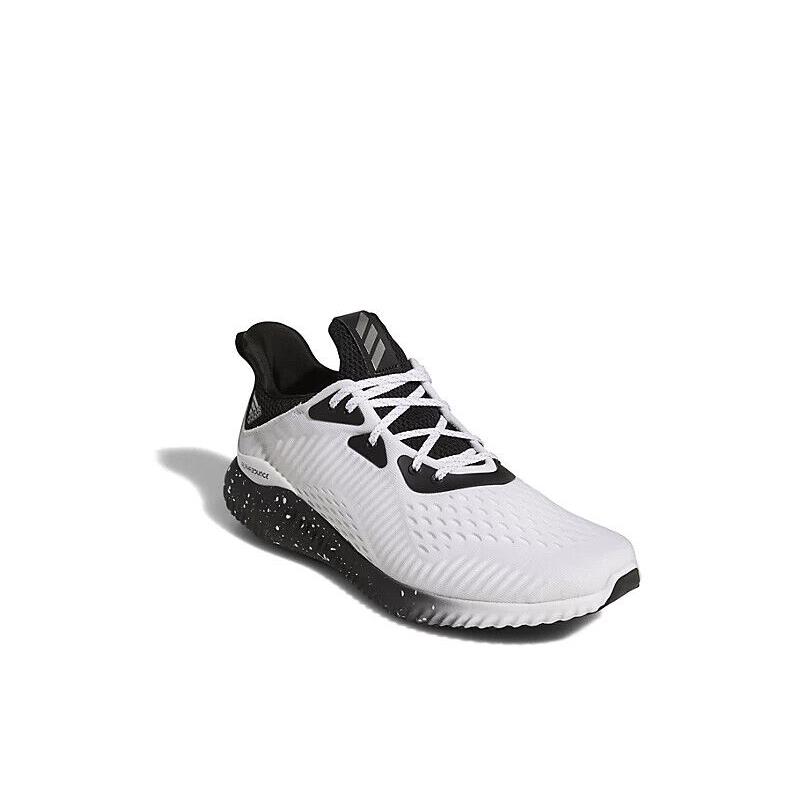 Adidas Alphabounce Men`s Athletic Running Low Top Shoes White/Black Bottom