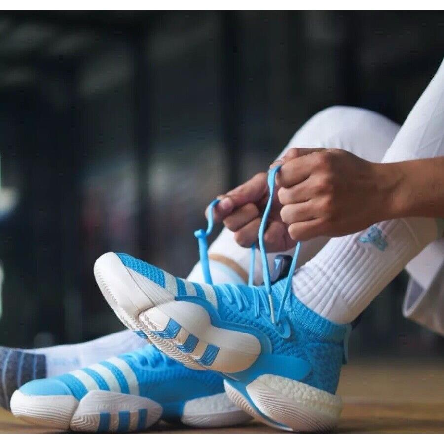 Light blue adidas basketball shoes hotsell