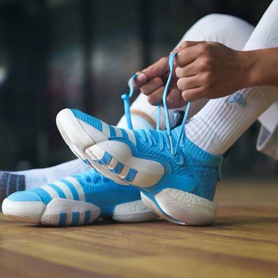 Light blue adidas basketball shoes best sale