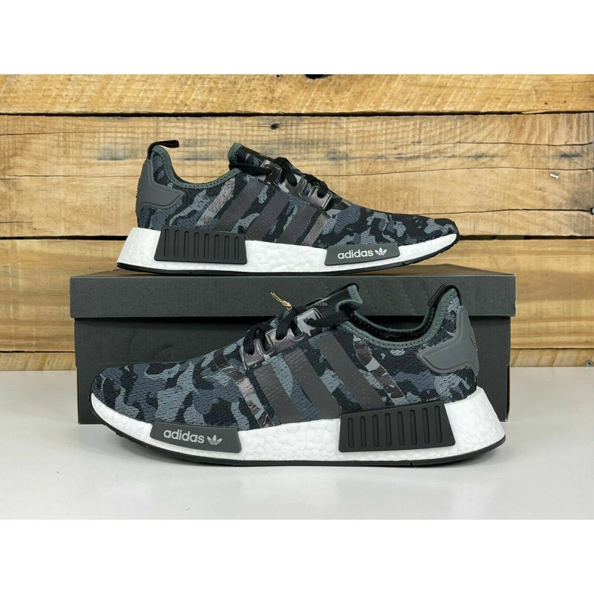 Adidas Nmd R1 Boost Men s Sizes Duck Camo Black Grey White Shoes GV8797 Women s 6 SporTipTop