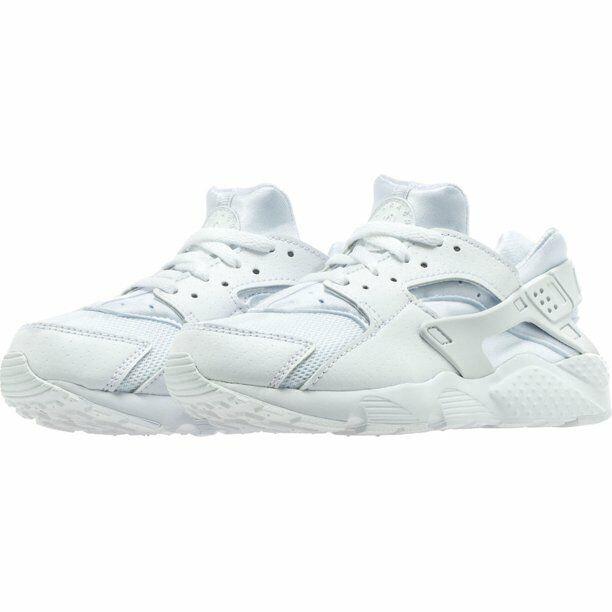 Nike Air Huarache Run PS 704949110 Unisex Kid`s White Athletic Sneaker Shoes G44
