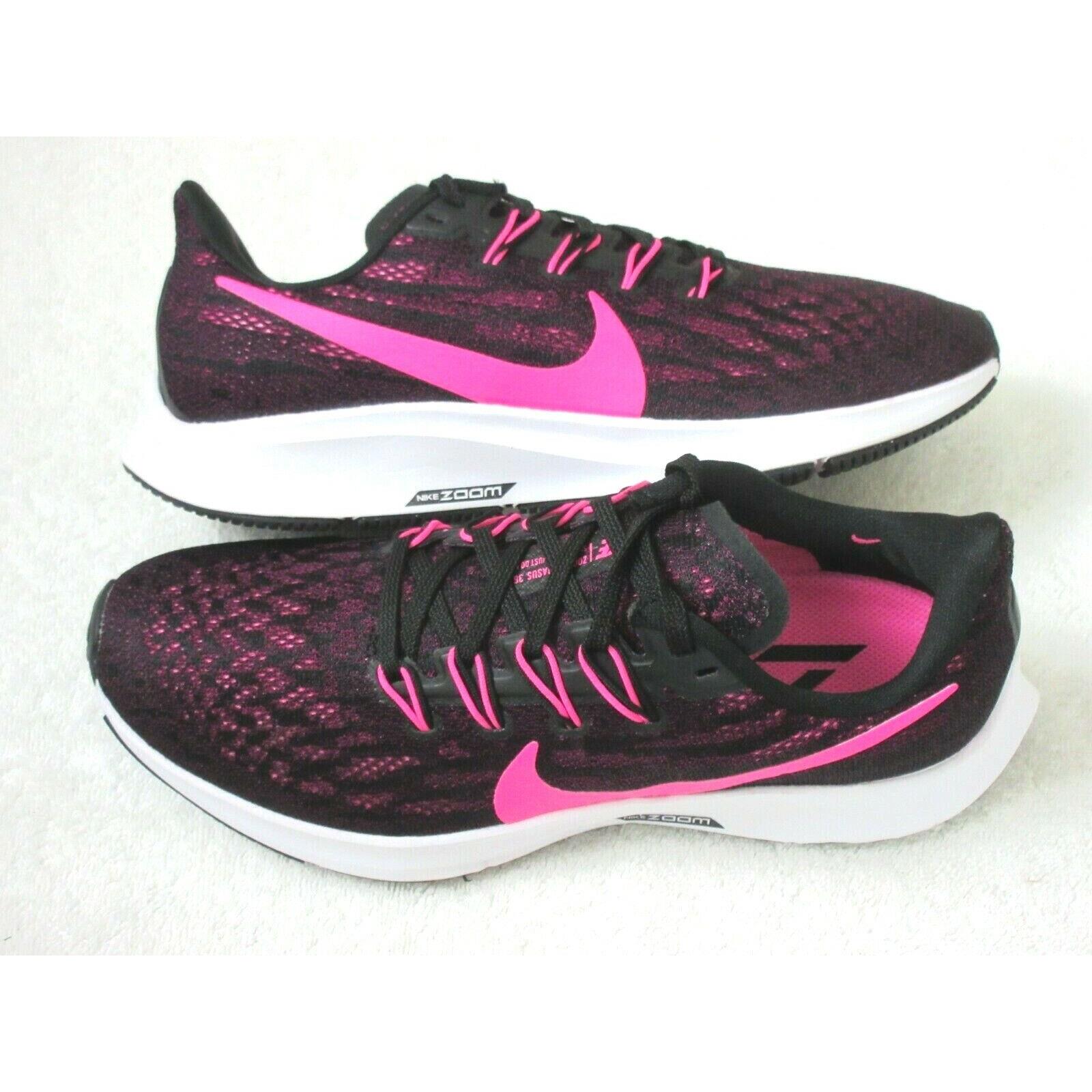 Nike Women`s Air Zoom Pegasus 36 Running Shoes Black Pink Blast