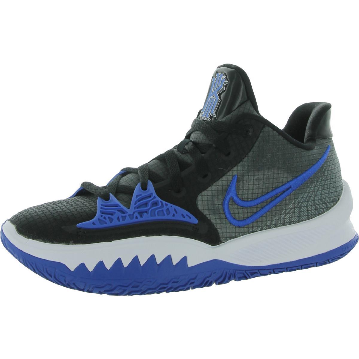 Nike Men`s Kyrie Low 4 Lightweight Mesh Cushioned Athletic Basketball Shoes Black/White Game Royal