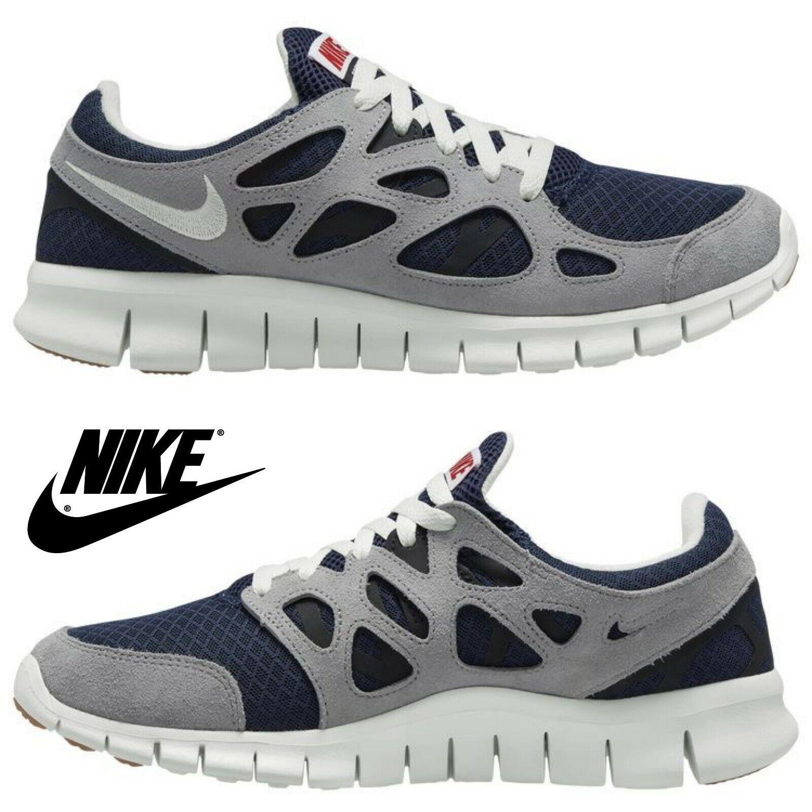 Nike Men`s Free Run 2 Shoes Running Training Athletic Sport Casual Sneakers Navy - Blue , Navy/White/Black Manufacturer