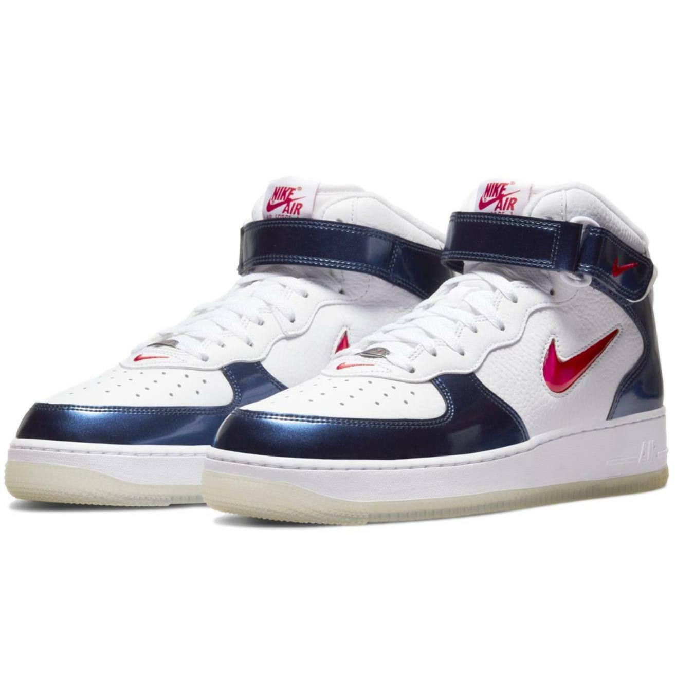 Nike Men`s Air Force 1 Mid QS `independence Day` Shoes Sneakers DH5623-101 - White/University Red