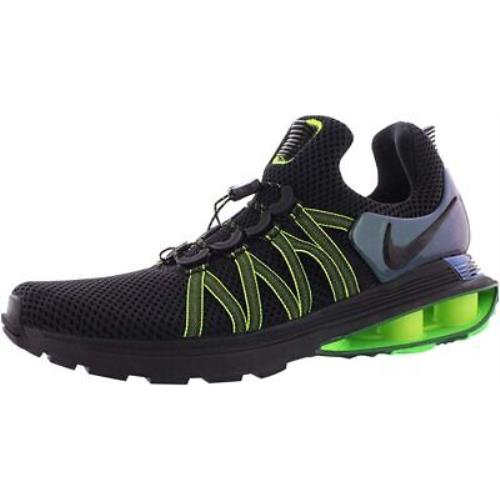 Nike Men`s Shox Gravity Black/gorge-green/lime Running Shoes 9.5
