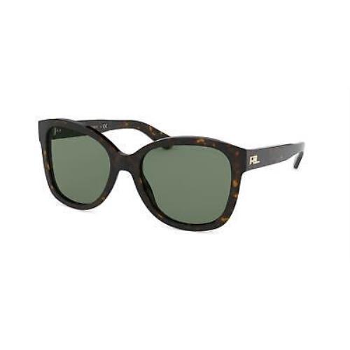 Ralph Lauren RL8180 500371 Pillow Shiny Dk Havana Green 54 mm Women`s Sunglasses