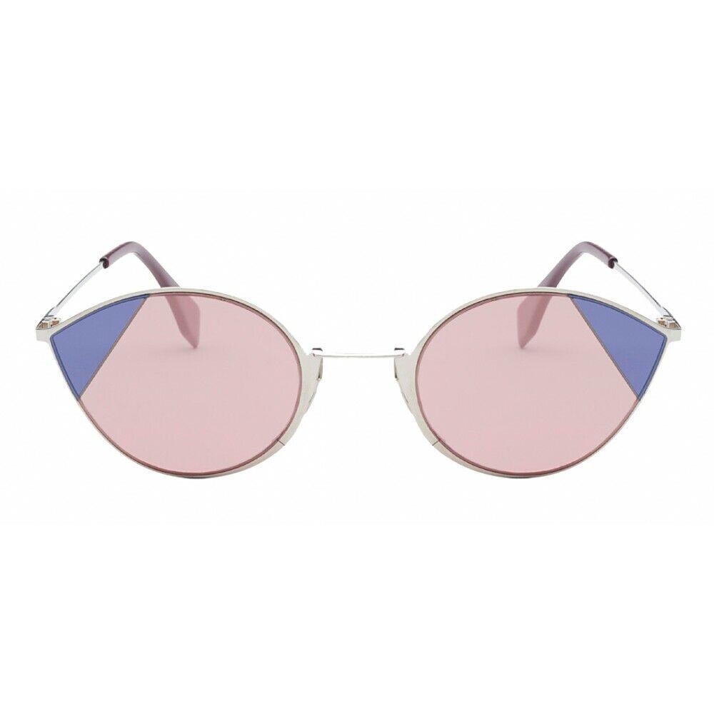 Fendi FF0341/S Avb Silver Pink Women Cat-eye Sunglasses W/pink Lens