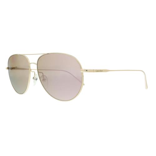 Calvin Klein CK2155S 717 Rose Gold Modified Rectangle Sunglasses