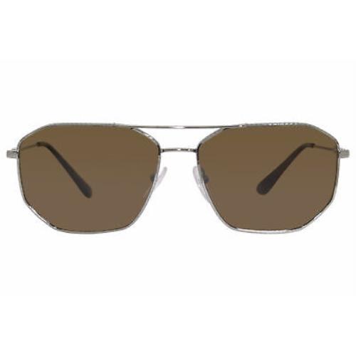 Prada SPR64S 5AV-01D Sunglasses Men`s Gunmetal/polarized Brown Lenses ...