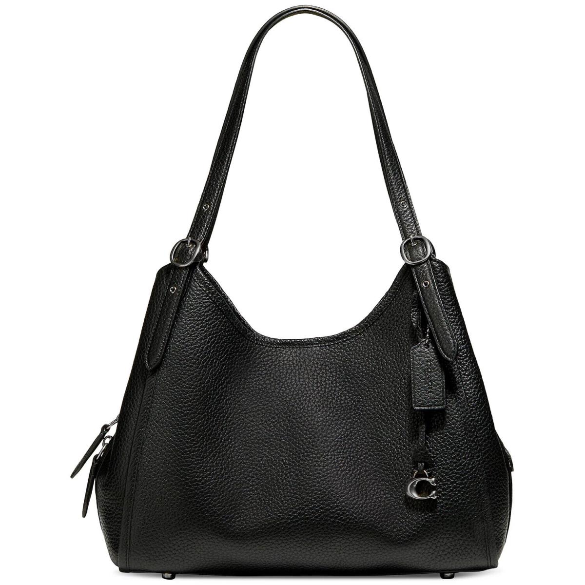Coach Lori Leather Shoulder Bag V5/Black Packaging - Exterior: V5/Black