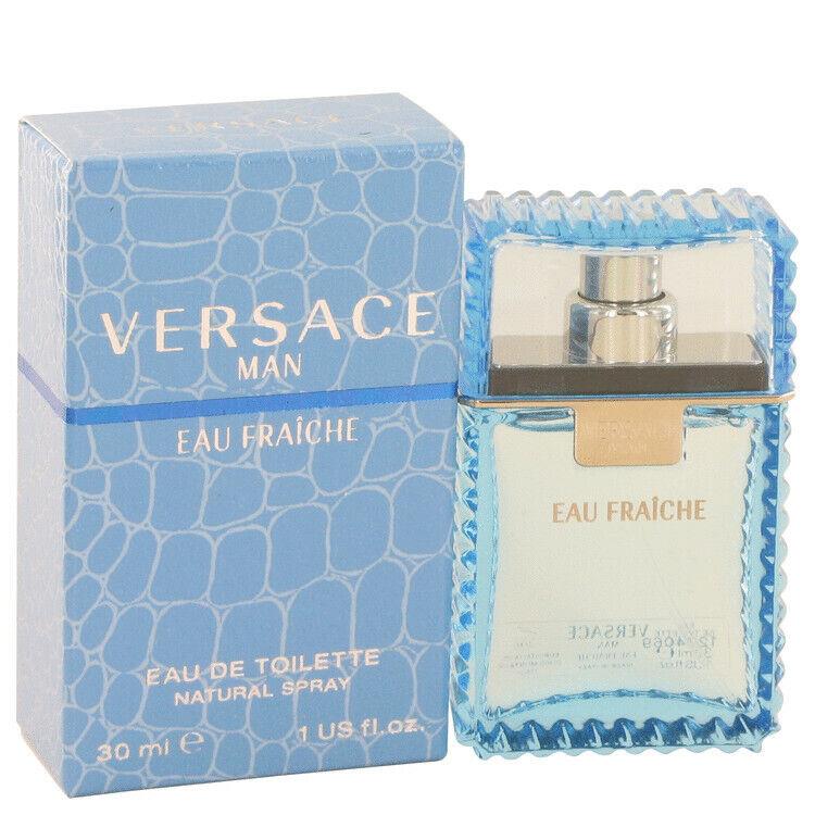 Versace Man by Versace Eau Fraiche Eau De Toilette Spray Blue 1 oz Men