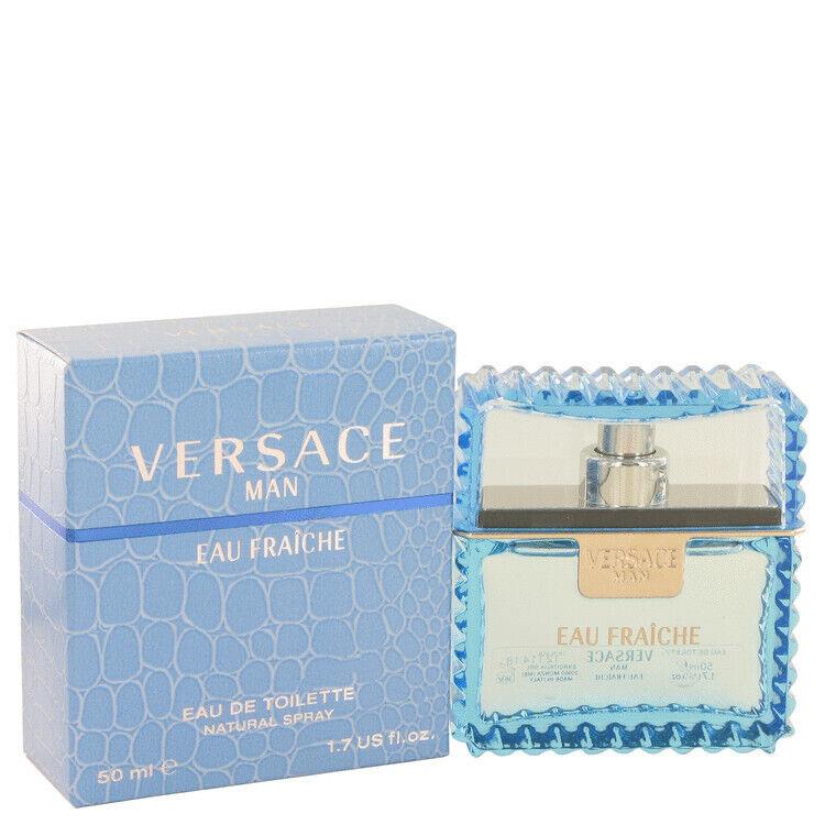 Versace Man by Versace Eau Fraiche Eau De Toilette Spray Blue 1.7 oz Men