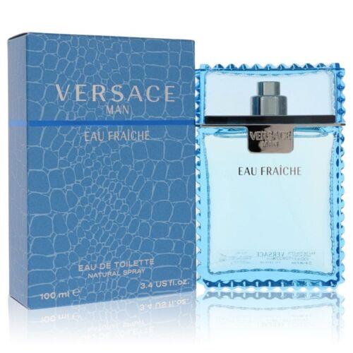 Versace Man Eau Fraiche Eau De Toilette Spray Blue By Versace 3.4oz