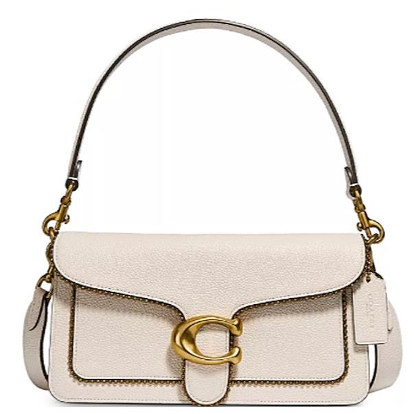 Coach Tabby 7168 Brass/chalk Shoulder Bag 26 with Beadchain Pak