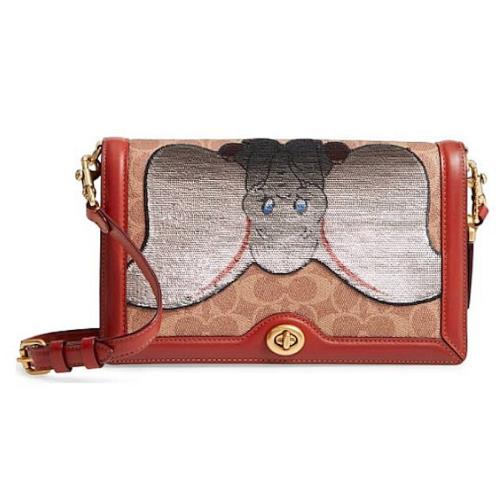 Coach Disney X Coach Dumbo Signature Canvas Tan/rust/brass Bag 69135