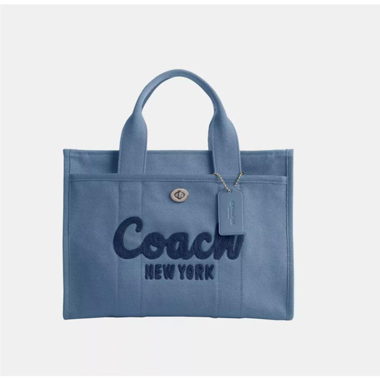 Coach Cargo Silver/slate Blue Medium CP158 Tote Packaging