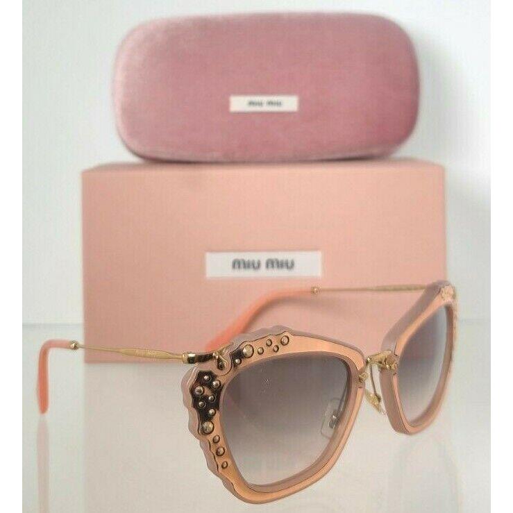 Miu Miu Smu 04Q TV1 - 4Q0 Sunglasses Pink Gold Frame