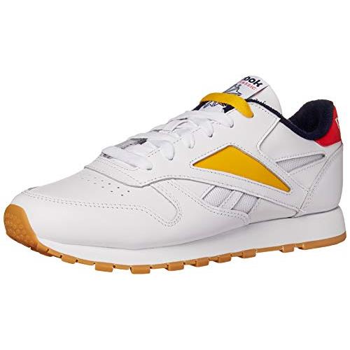 Reebok Women`s Classic Leather Sneaker - Choose Sz/col White/Radiant Red/Collegiate Navy