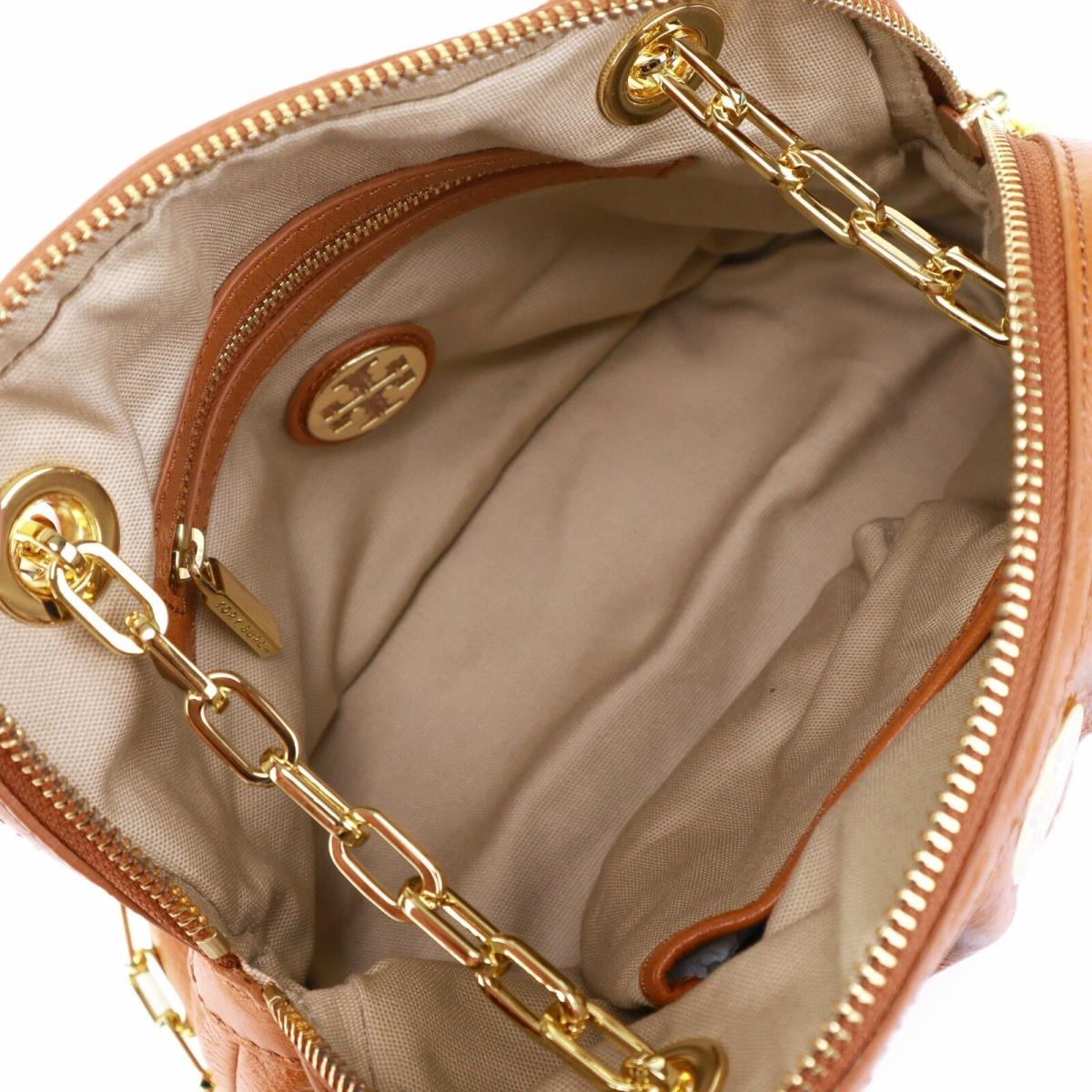 Tory Burch Crinkle Leather 2 Way Crossbody Bag w Chain in Royal Tan |  887712843671 - Tory Burch bag - Beige Lining, Luggage Exterior, Gold  Handle/Strap | Fash Direct