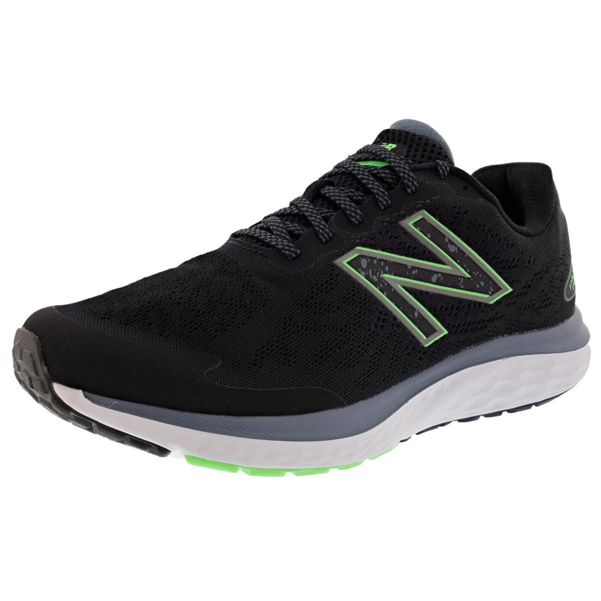New Balance Men`s 680 V7 4E Wide Width Running Shoes BLACK / VIBRANT SPRING