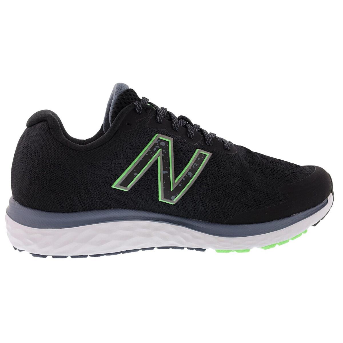 New Balance Men`s 680 V7 Medium Width Running Shoes BLACK / VIBRANT SPRING
