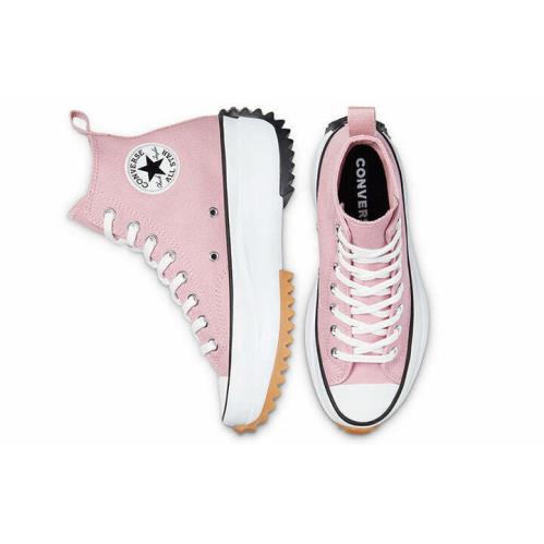 converse run star hike hi trainers in pink