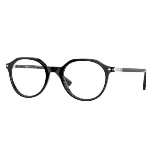 Persol 0PO3253V 95 Black/ Silver Unisex Eyeglasses