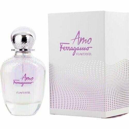 Amo Flowerful by Salvatore Ferragamo Eau De Toilette Spray 3.4 oz Sealed