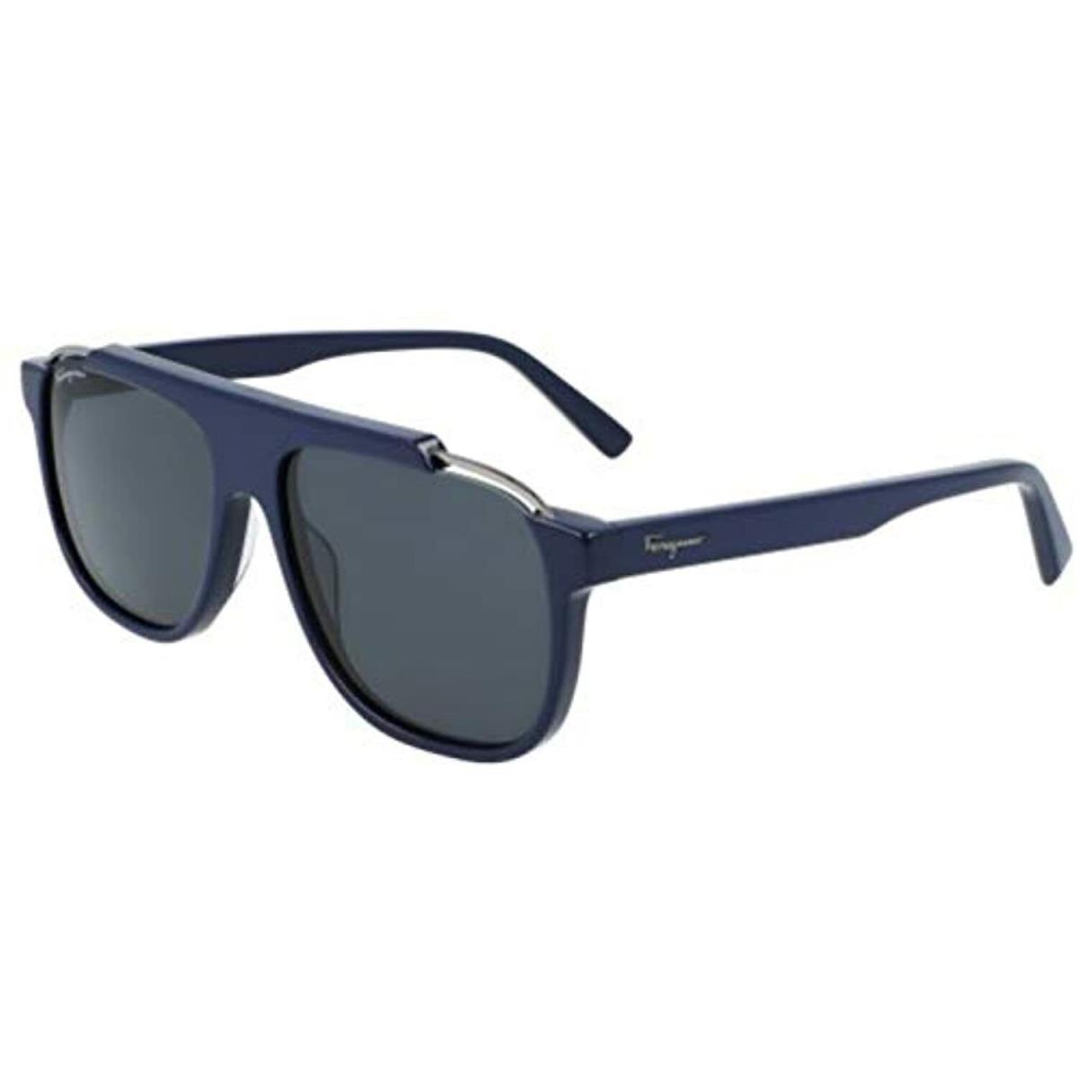 Salvatore Ferragamo SF 1011S 414 Blue Sunglasses with Grey Lenses SF Case