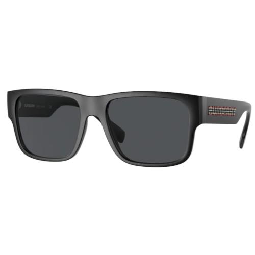 Burberry Knight BE4358 346487 Sunglasses Men`s Matte Black/dark Grey 57mm