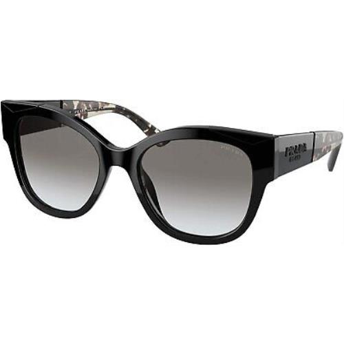 Prada Women`s 0PR 02WS Black Frame/grey Gradient Lens Sunglasses