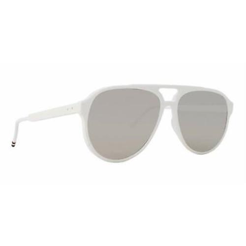 Thom Browne TBS408-63-03 Sunglasses White / Grey 63mm