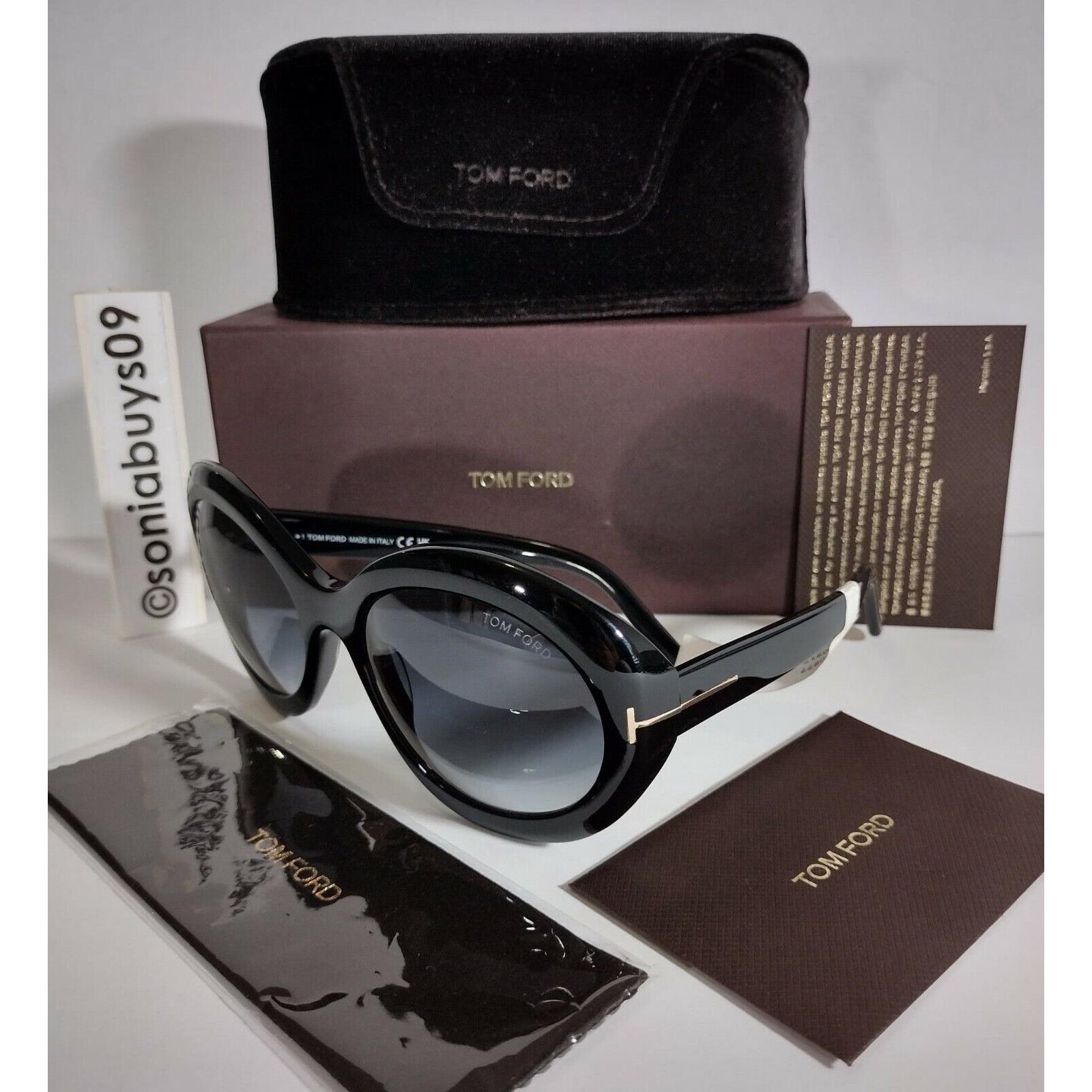 Tom Ford Women`s Oval Sunglasses Liya-02 TF918 01B Black Grey Gradient  Lenses - Tom Ford sunglasses - 022127741802 | Fash Brands