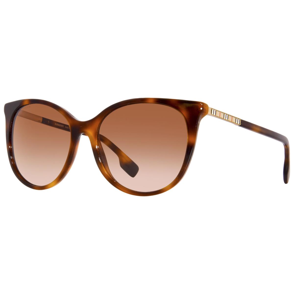 Burberry Alice B-4333 3316/13 Sunglasses Women`s Havana/brown Gradient 55mm - Frame: Havana, Lens: Brown