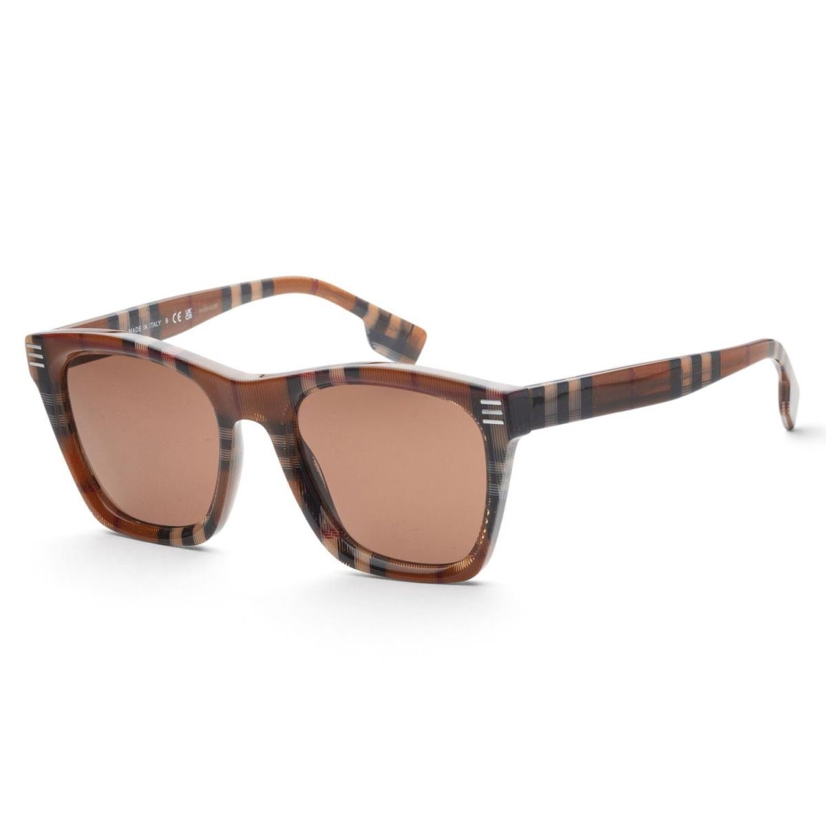 Burberry BE4348 396673 52 Cooper Sunglasses Brown Check Frame Brown Lens