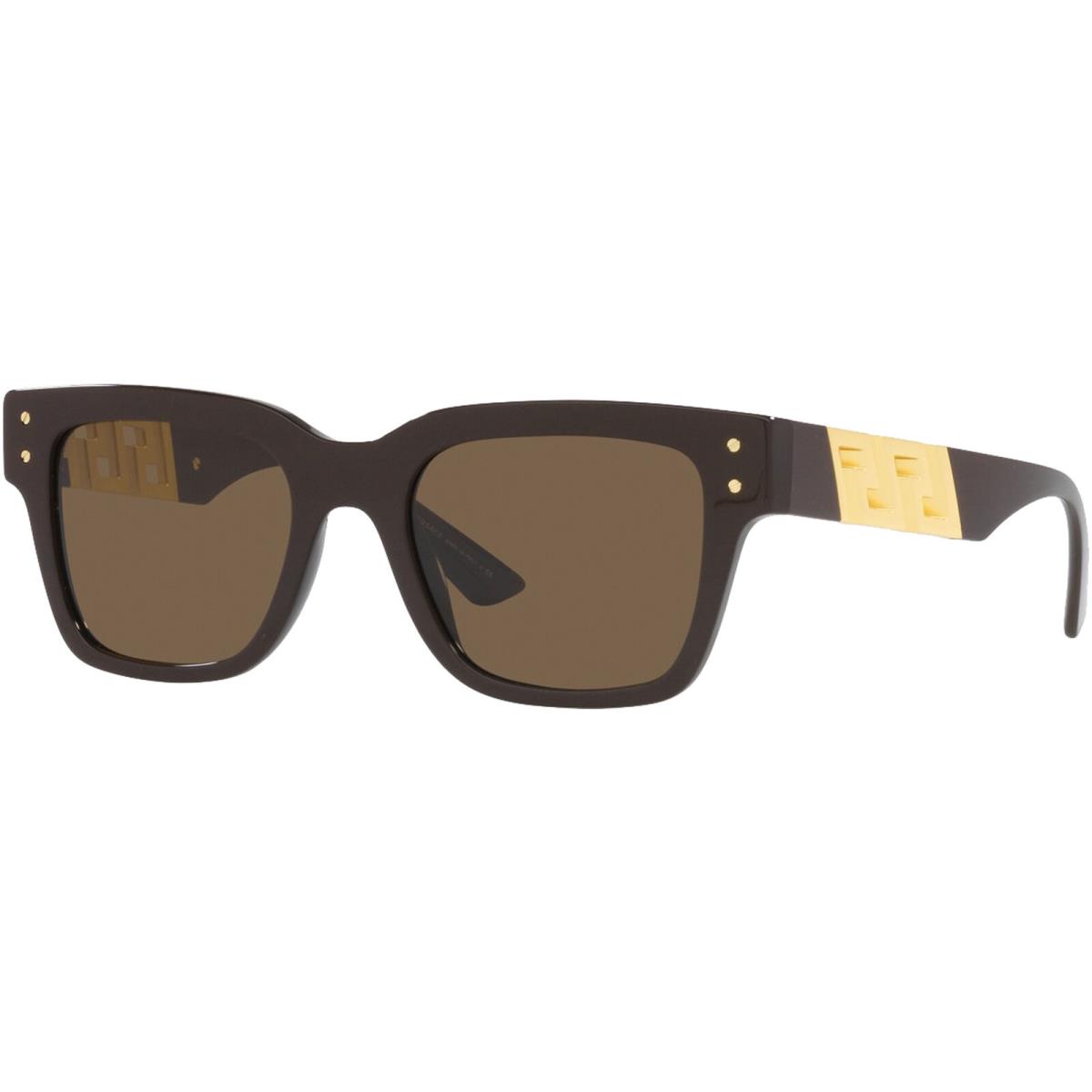 Versace Men`s Brown Square Sunglasses - VE4421-535673-52 - Made in Italy