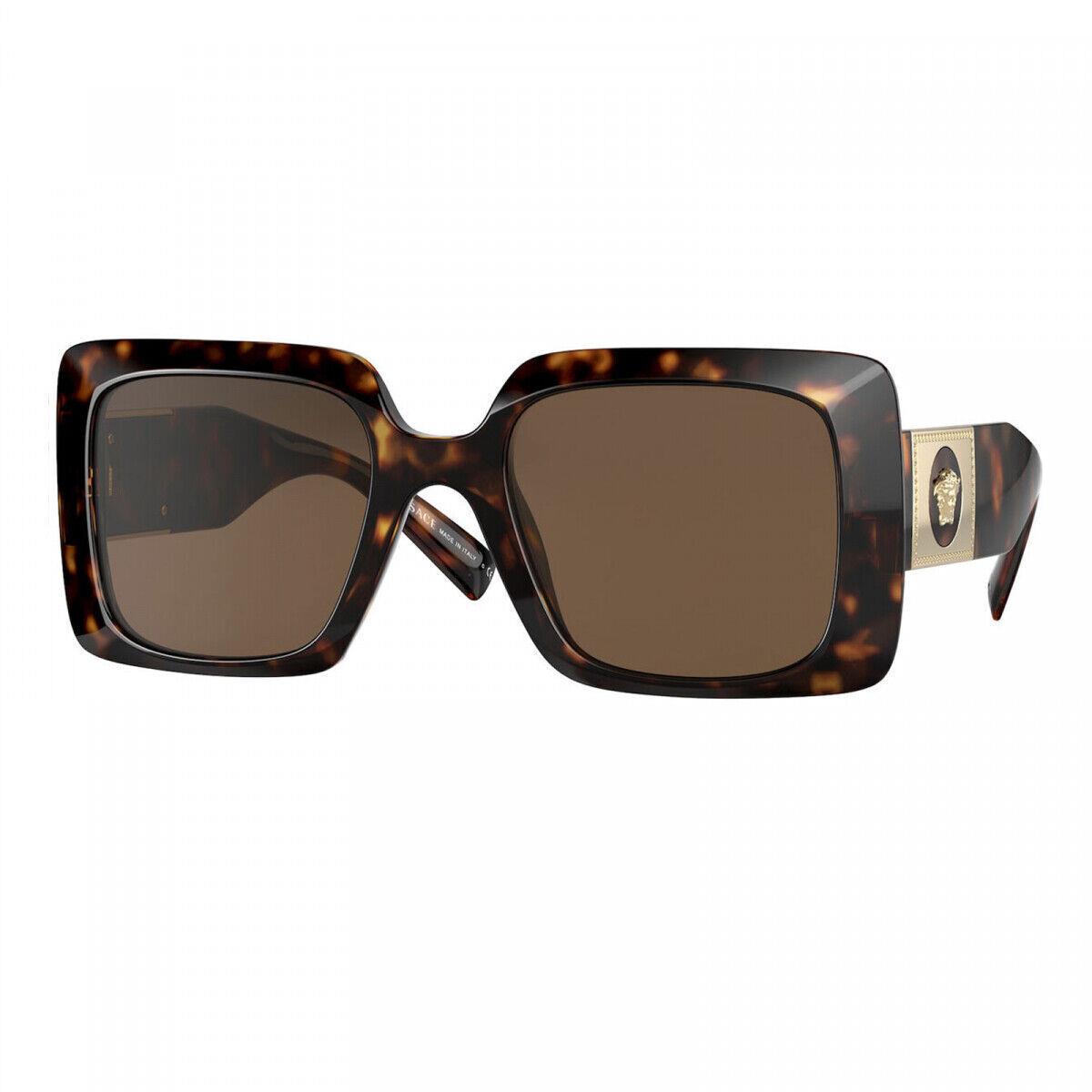 Versace VE4405 Women`s Sunglasses - 2021 Havana Dark Brown 54mm Lens