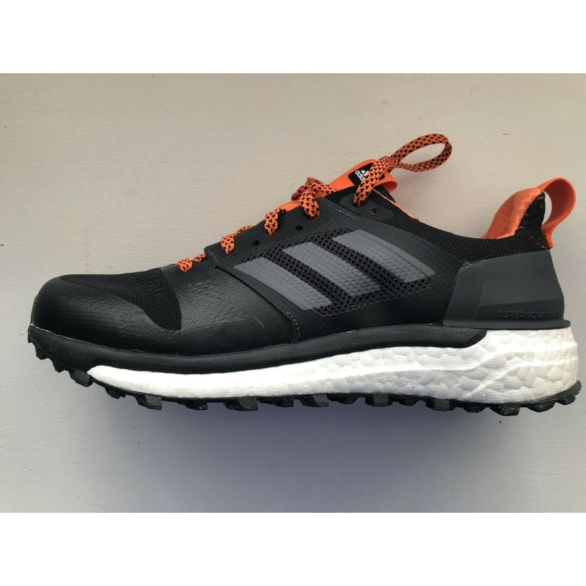 Adidas Supernova Trail Athletic Shoe Black Orange 7.5 | 692740134345 - Adidas shoes Boost - orange |