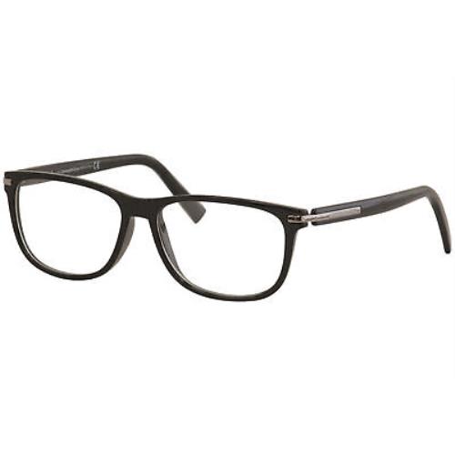 Ermenegildo Zegna Men`s Eyeglasses EZ5005 EZ/5005 001 Black Optical Frame 55mm