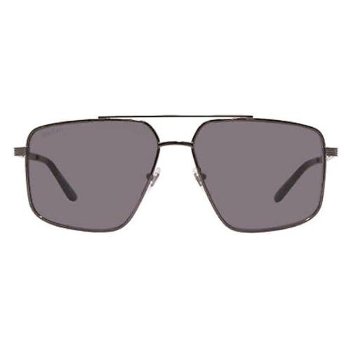 Gucci GG0941S Sunglasses Men Ruthenium Rectangle 60mm