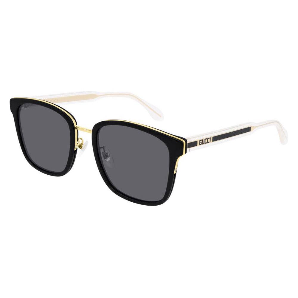 Gucci GG0563SKN Sunglasses Men Black/crystal / Gray Square 55mm