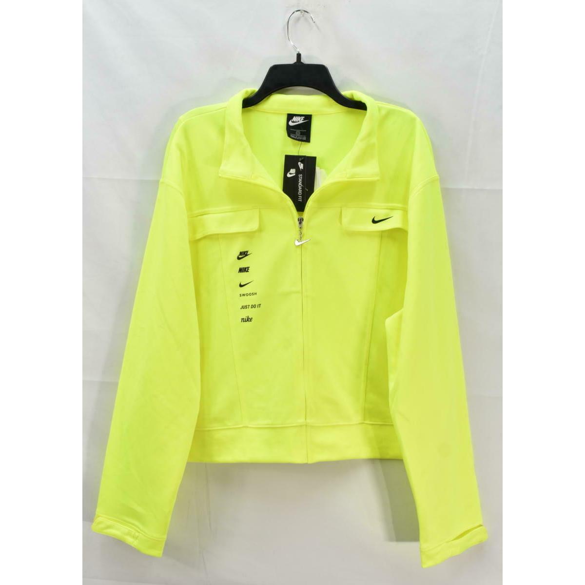 Nike Women`s 1X Plus Size Swoosh Polyknit Track Jacket Neon Rare