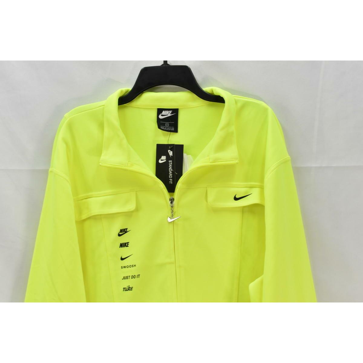 Nike Women`s 1X Plus Size Swoosh Polyknit Track Jacket Neon Rare