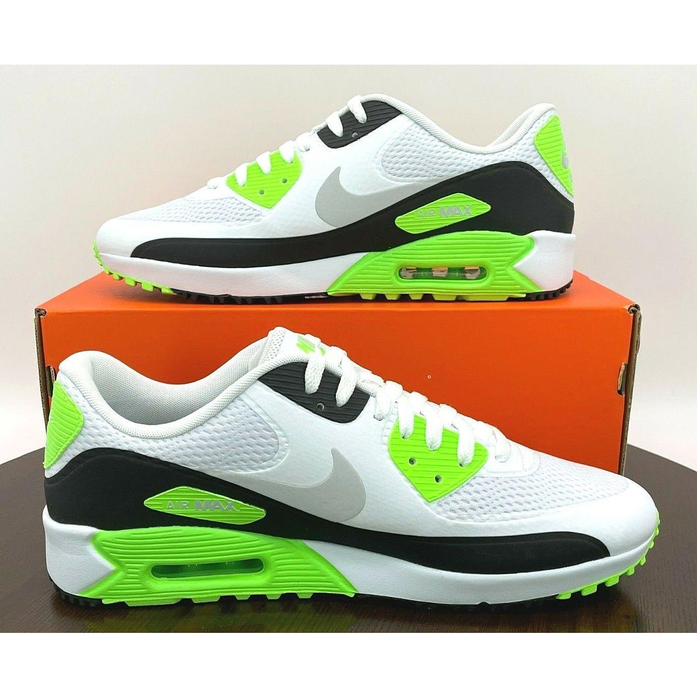 Size 13 Nike Air Max 90 G Mens Golf Shoes White/grey/black/lime CU9978 100  | 883212108203 - Nike shoes Air Max - White/Grey/Black/Lime | SporTipTop