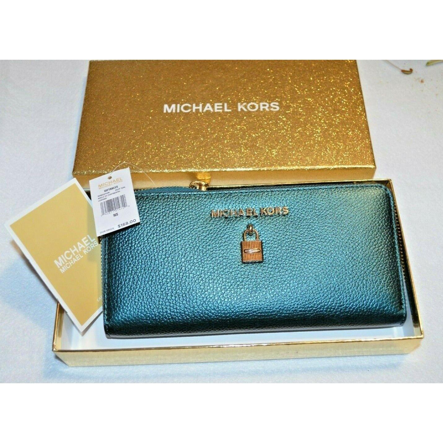 michael kors teal wallet