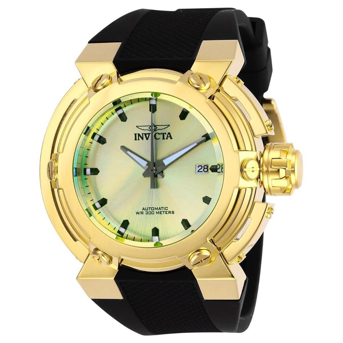 Invicta Coalition Forces X-wing Automatic Men`s Watch - 46mm Black 28367 - Dial: Gold, Band: Black