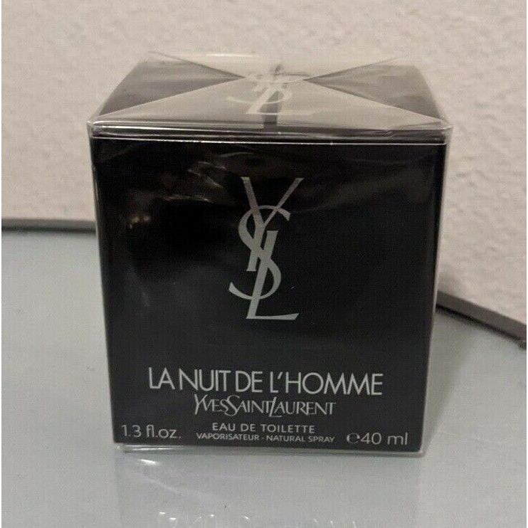 Yves Saint Laurent Ysl La Nuit de L`homme Eau de Toilette 1.3 fl oz Vintage 38P100 Box