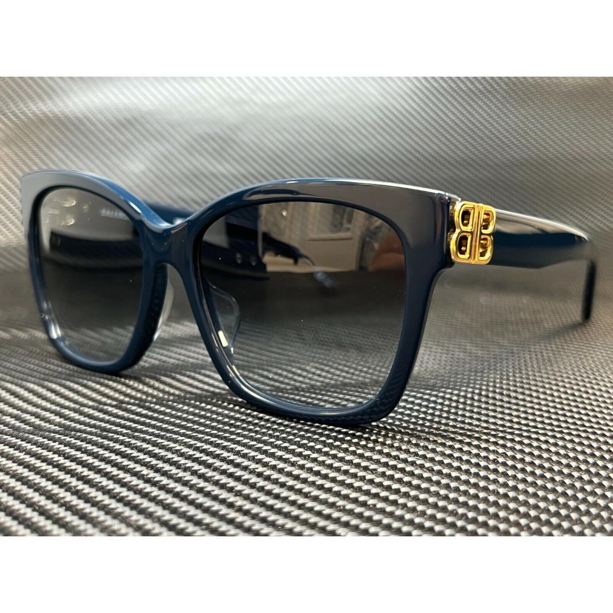 Balenciaga BB0102SA 005 Blue Square Women`s 57 mm Sunglasses